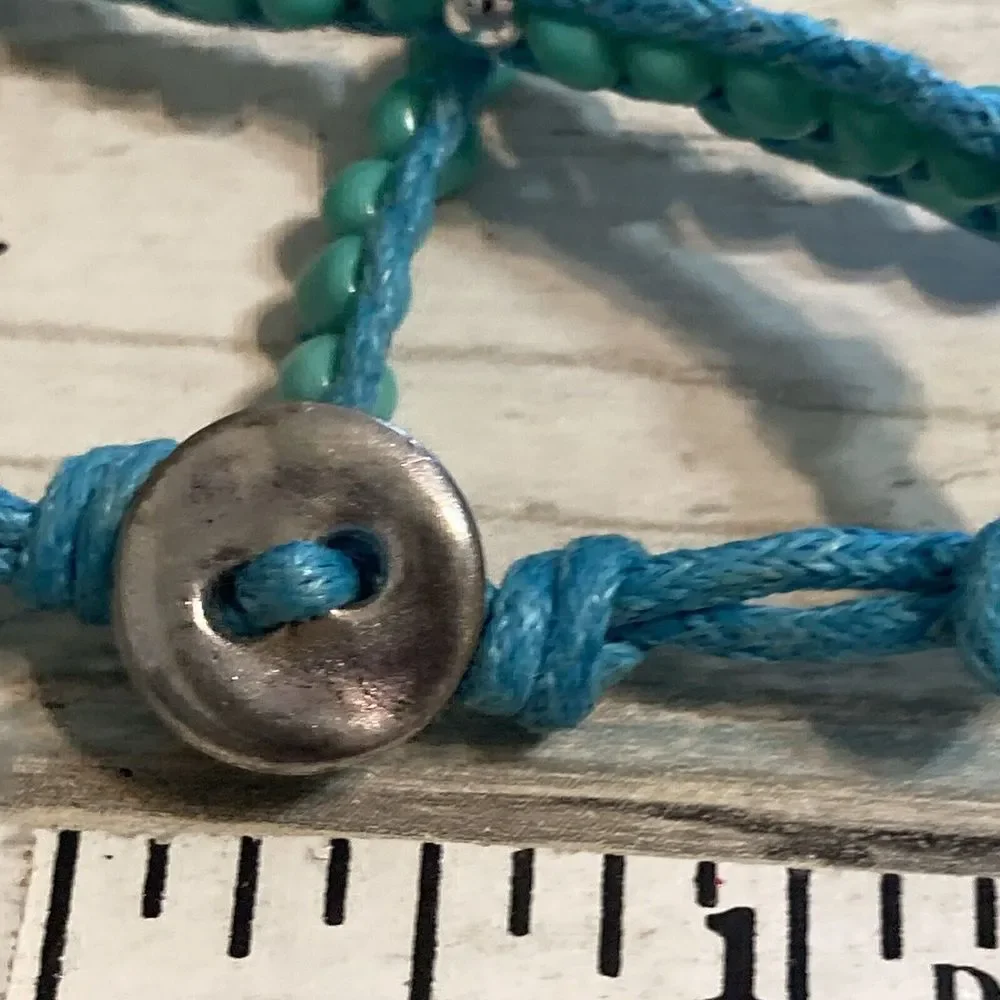 Blue Turquoise Beads Wrap Bracelet 30